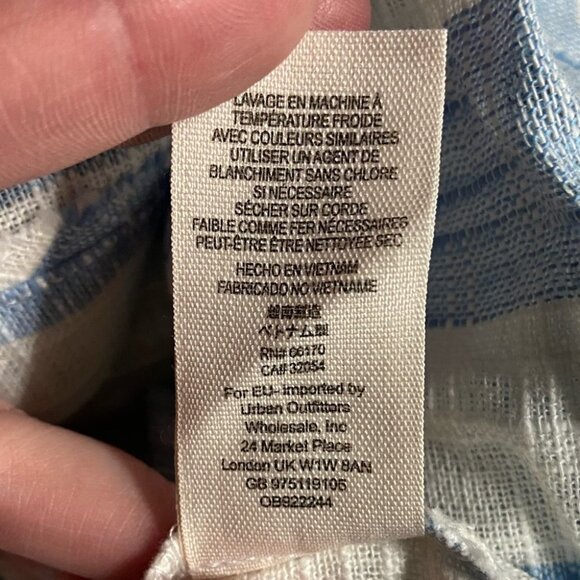 NWT Free People Away At Sea Striped Top Button Up Size Small New With Tag Boho S - Picture 6 of 7